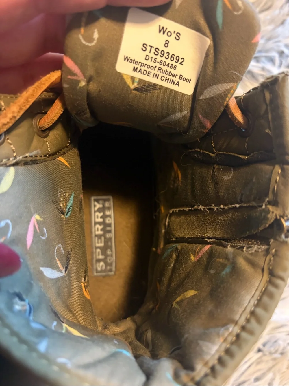 Sperry Saltwater Lace Up Quilted Duck Boots
